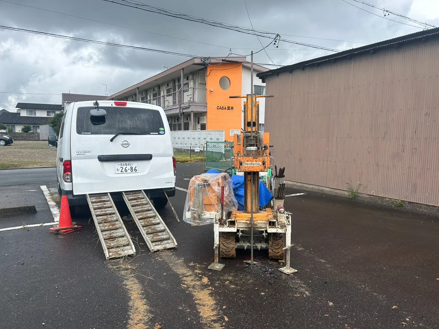 本日の地盤調査