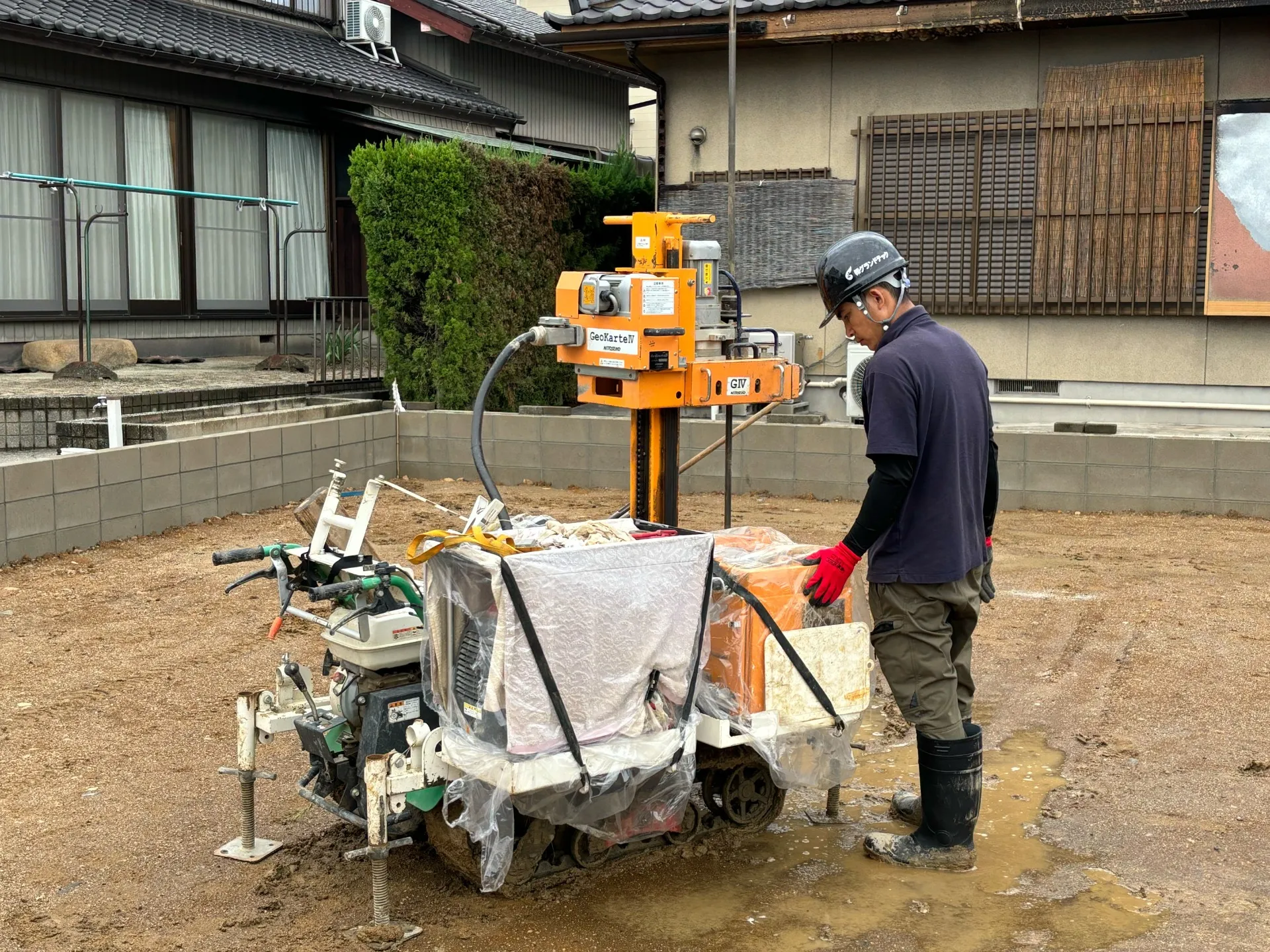 本日の地盤調査