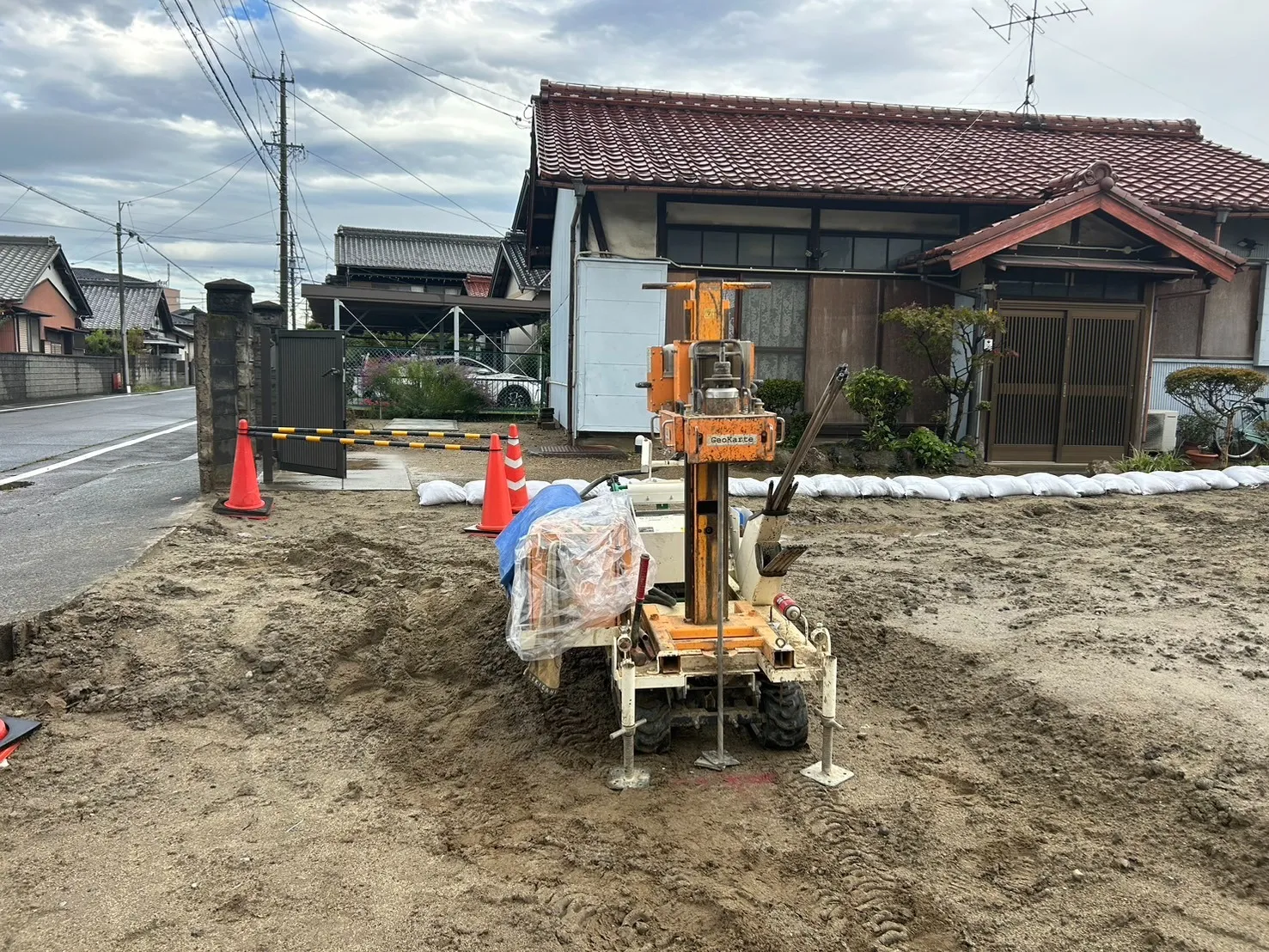 本日の地盤調査