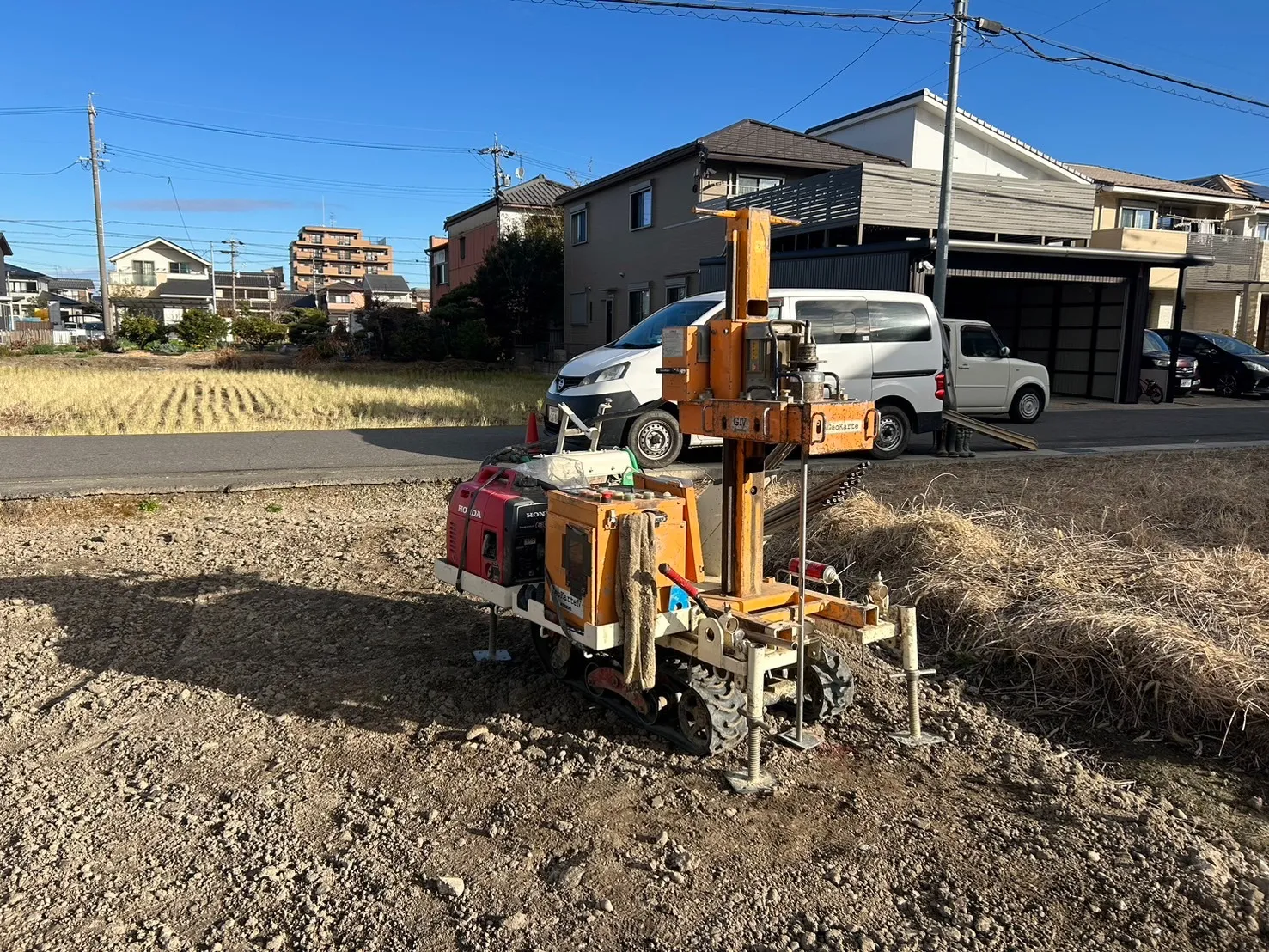 本日の地盤調査