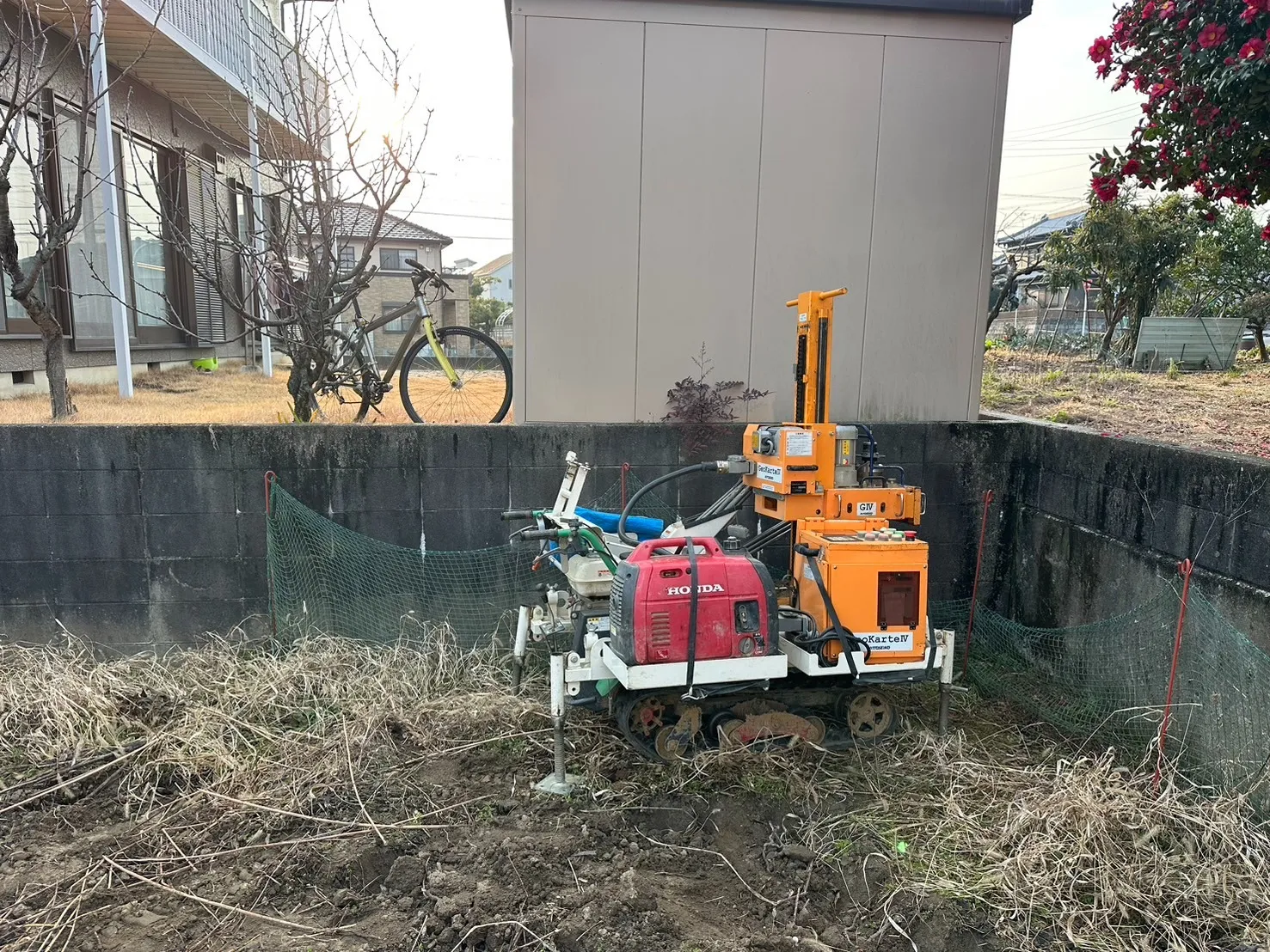 本日の地盤調査