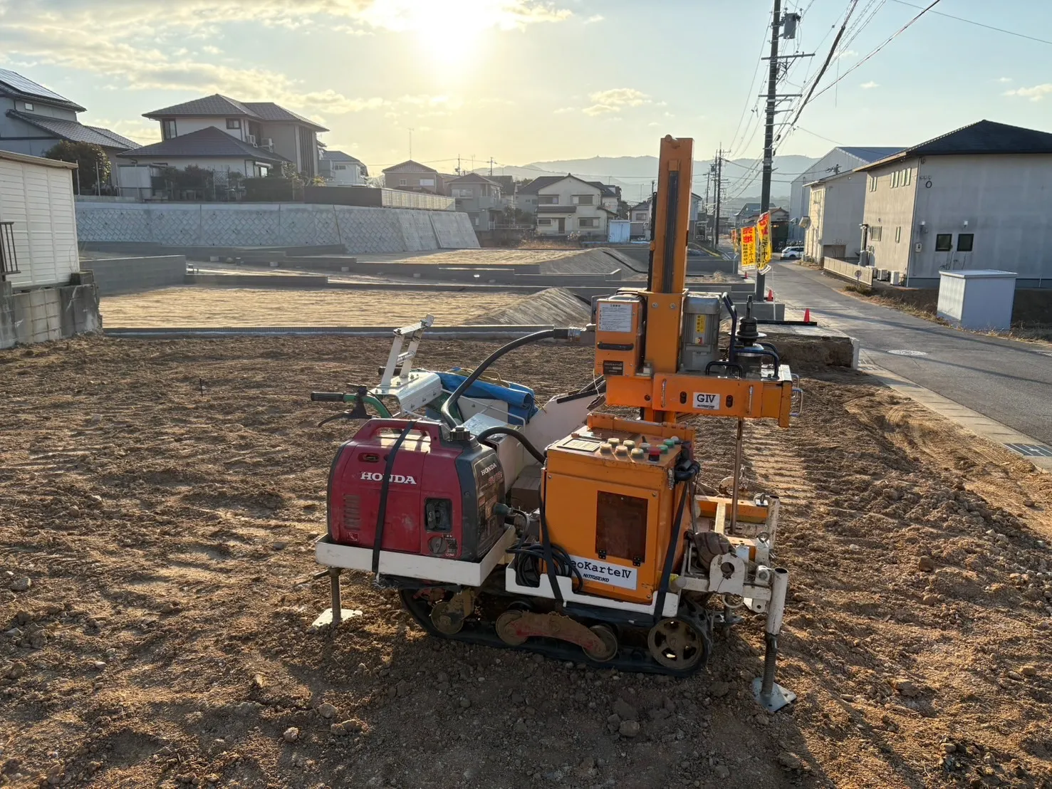 本日の地盤調査