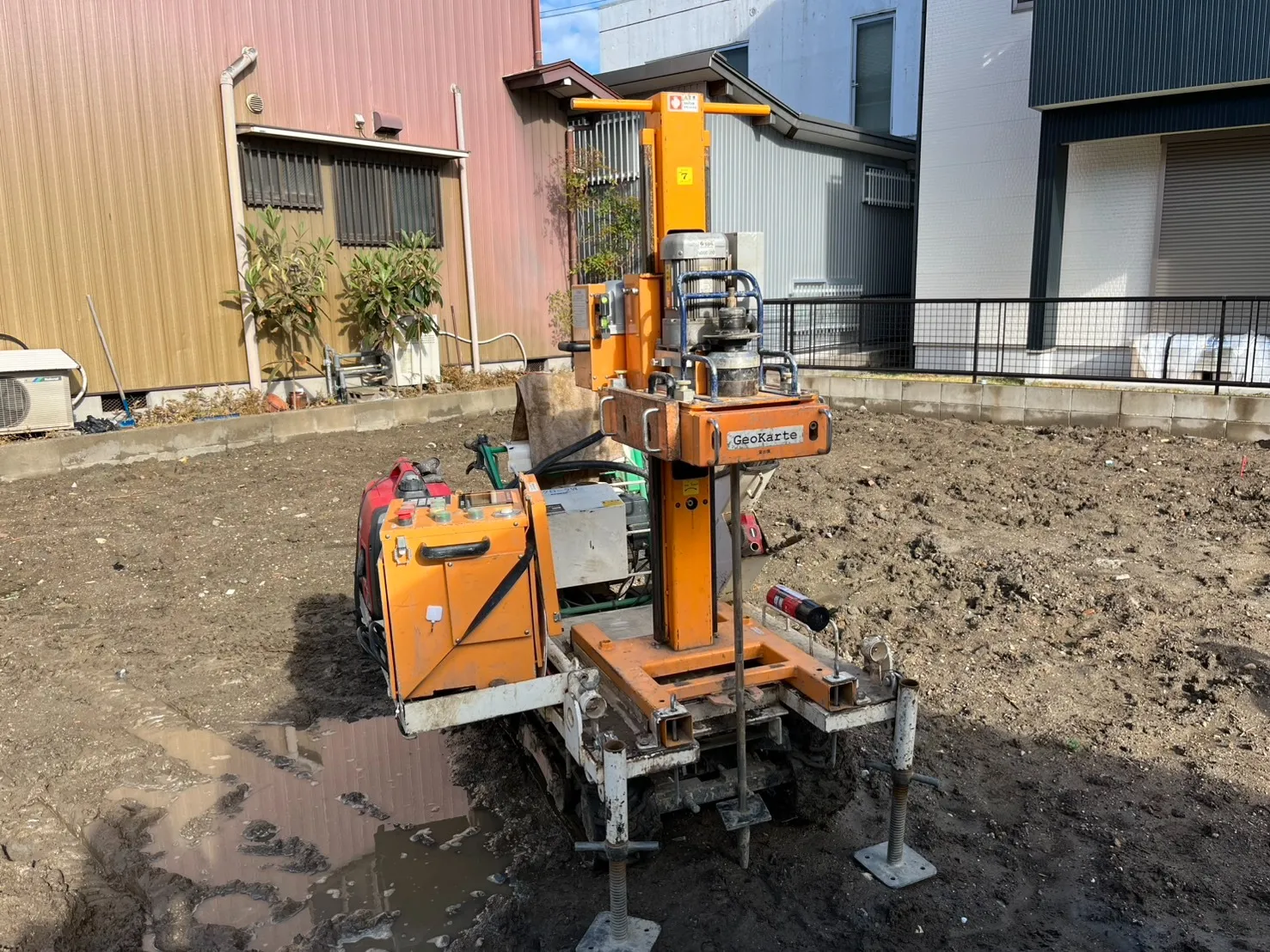 本日の地盤調査