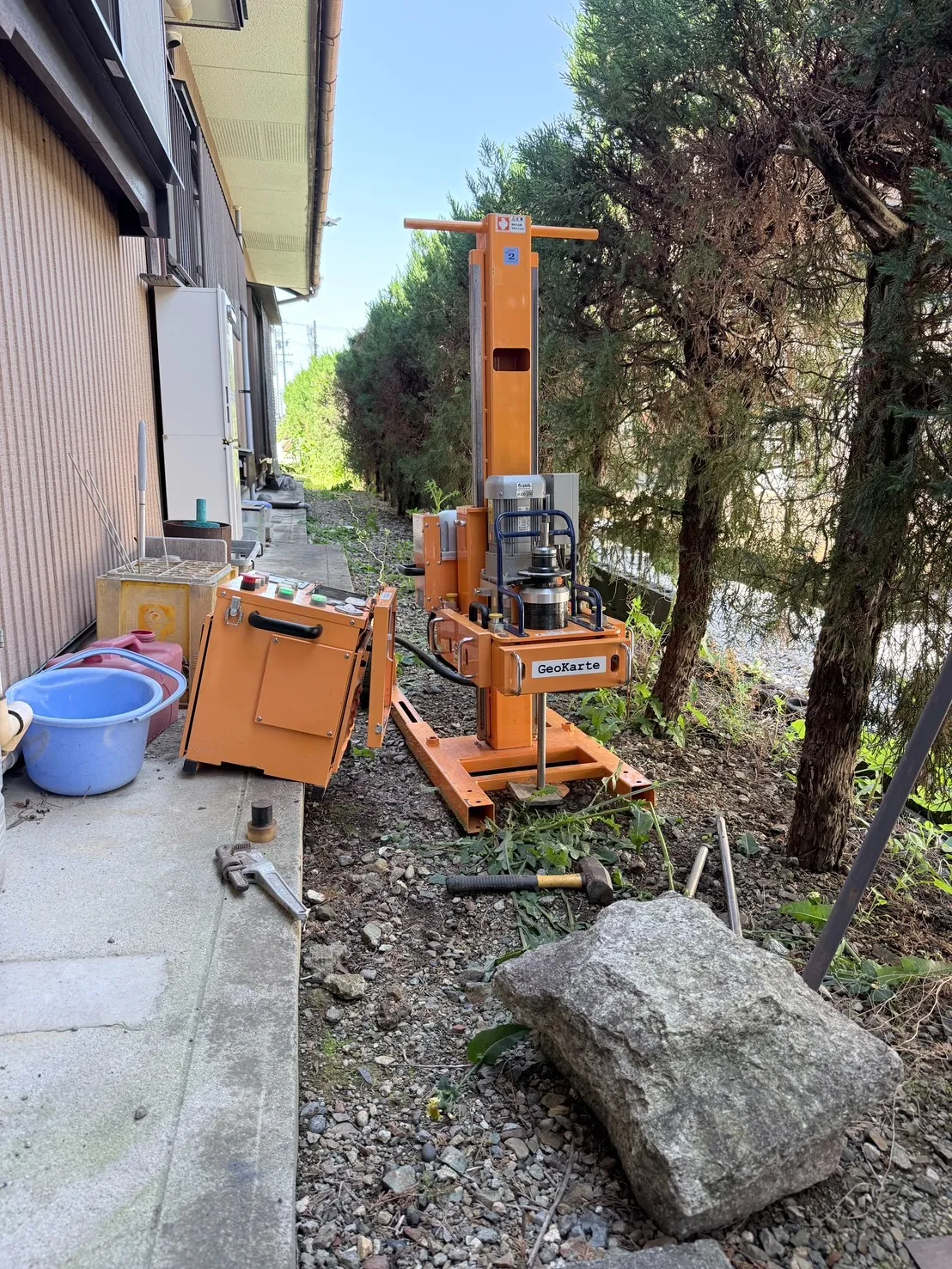 本日の地盤調査