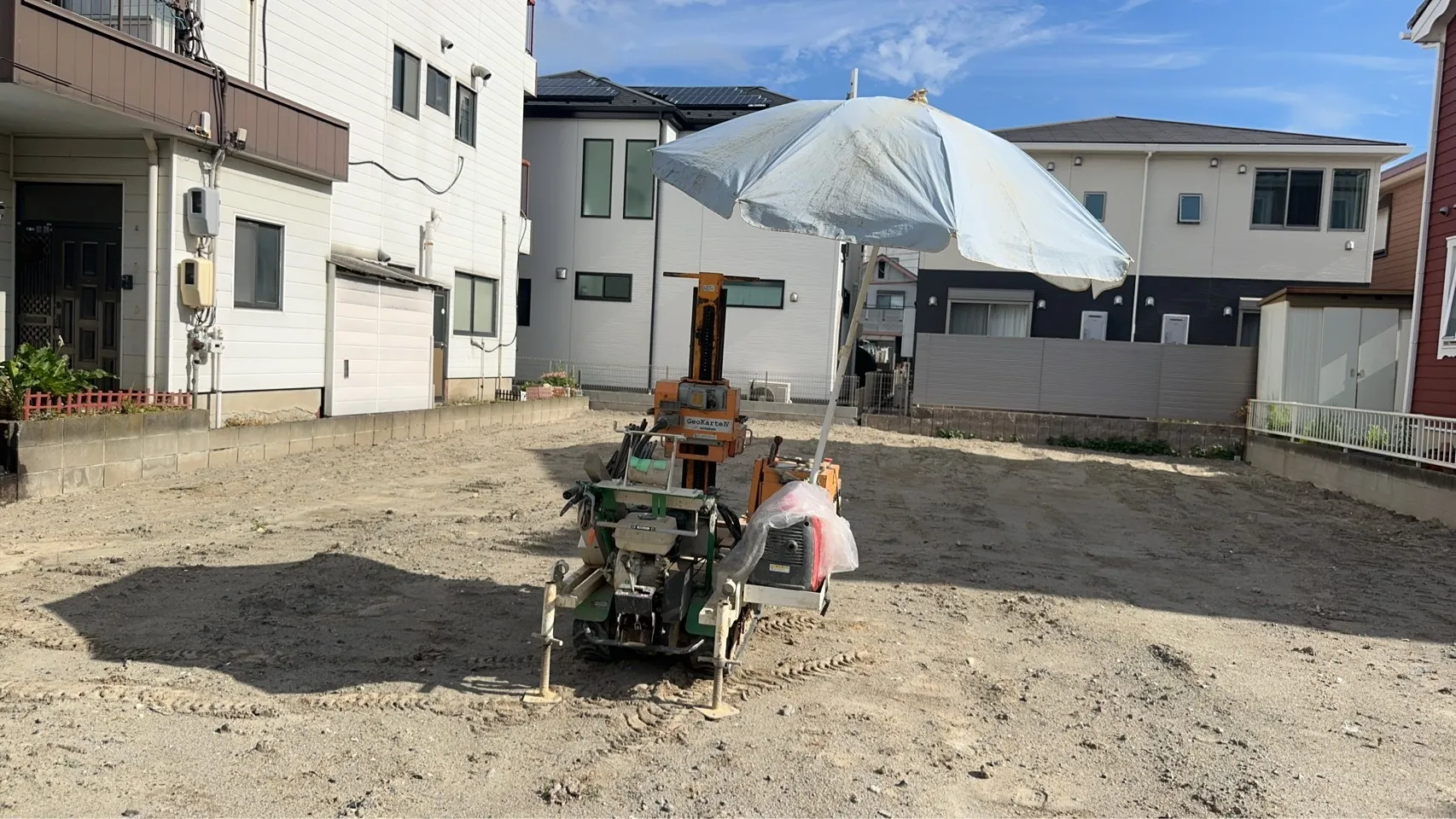 本日の地盤調査