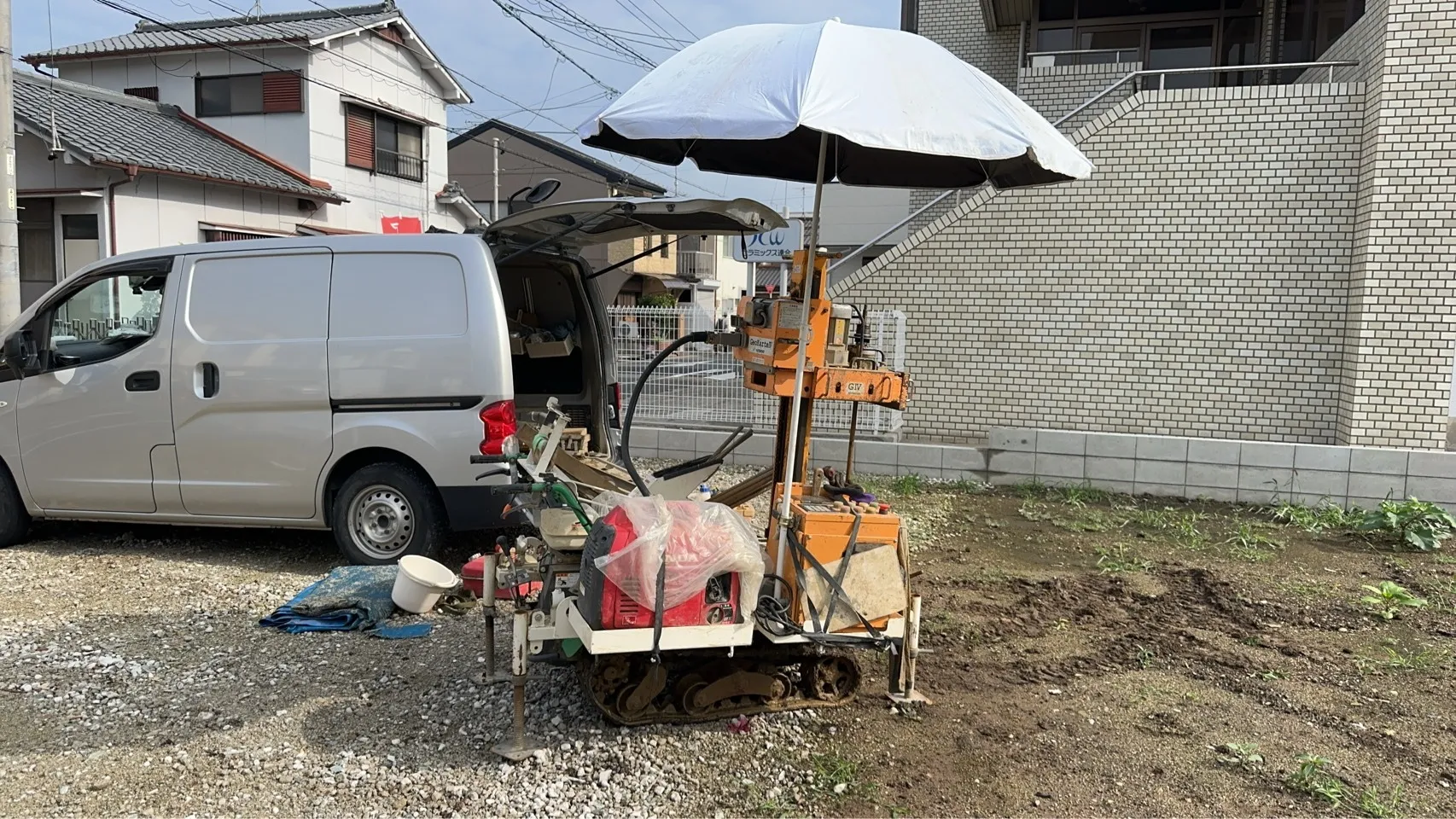 本日の地盤調査