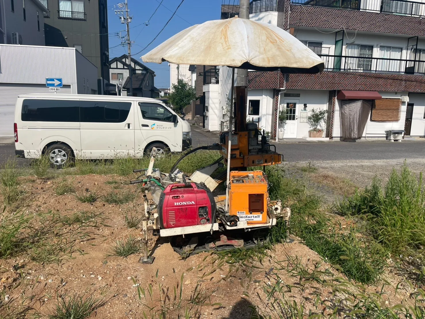 本日の地盤調査
