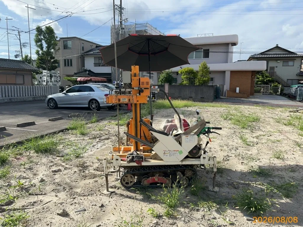 本日の地盤調査