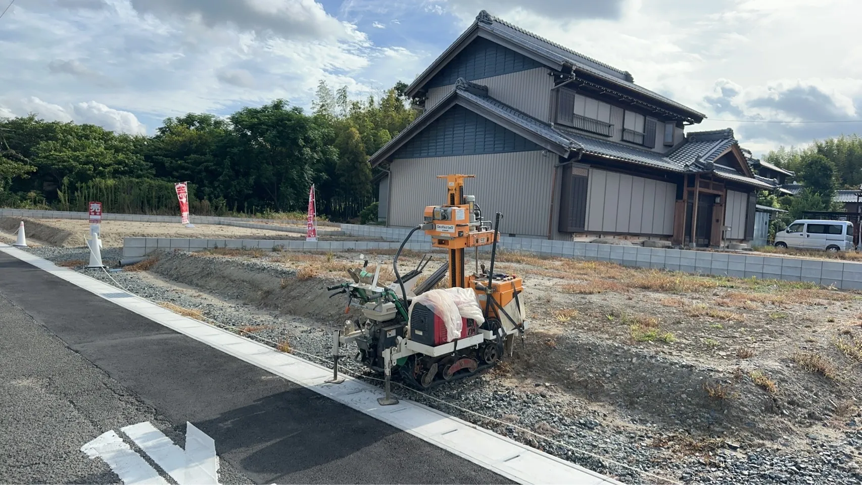 本日の地盤調査