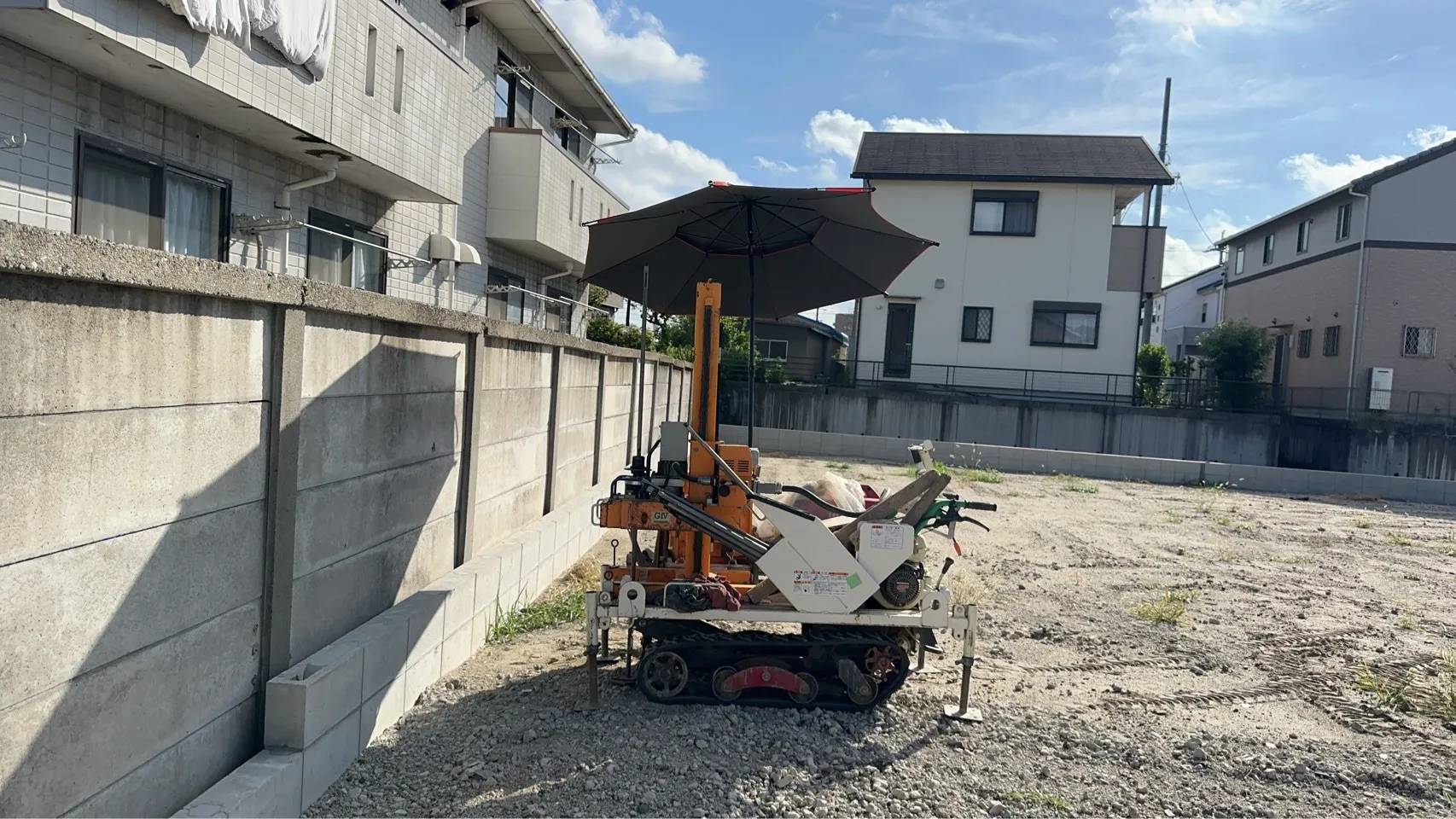 本日の地盤調査