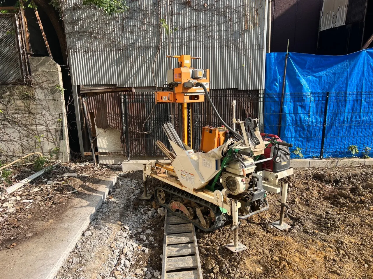 本日の地盤調査