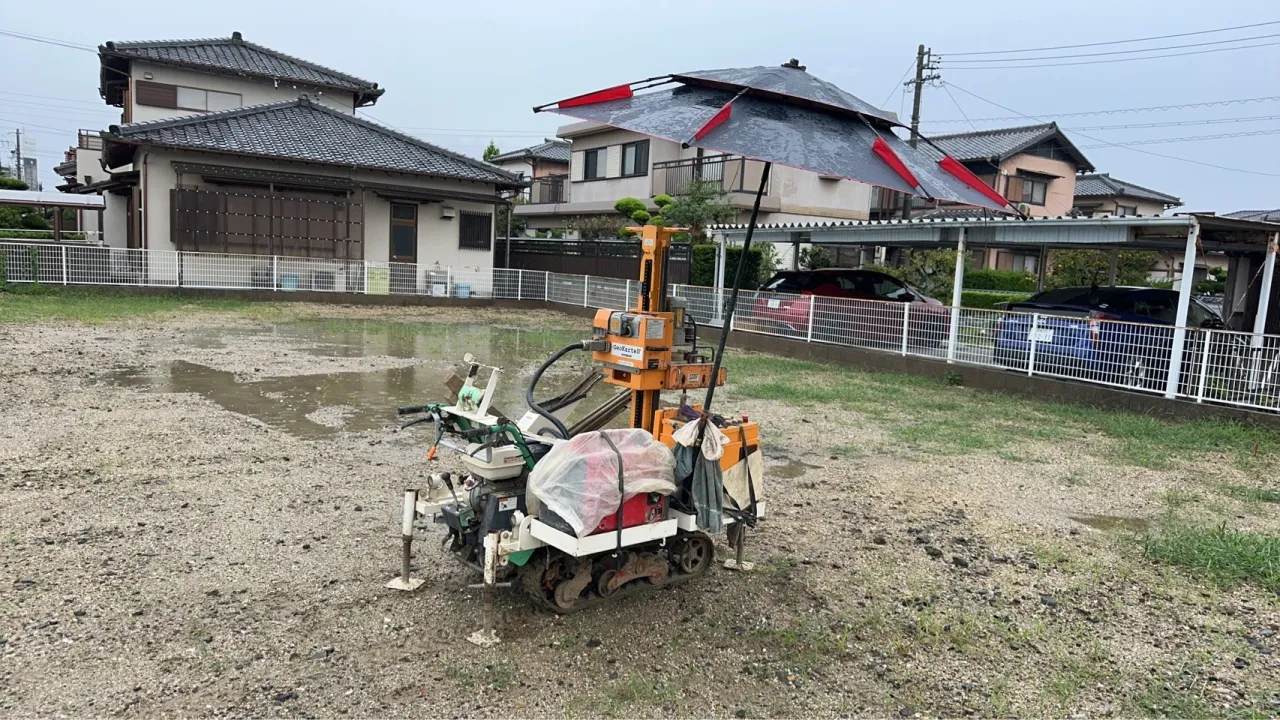 本日の地盤調査