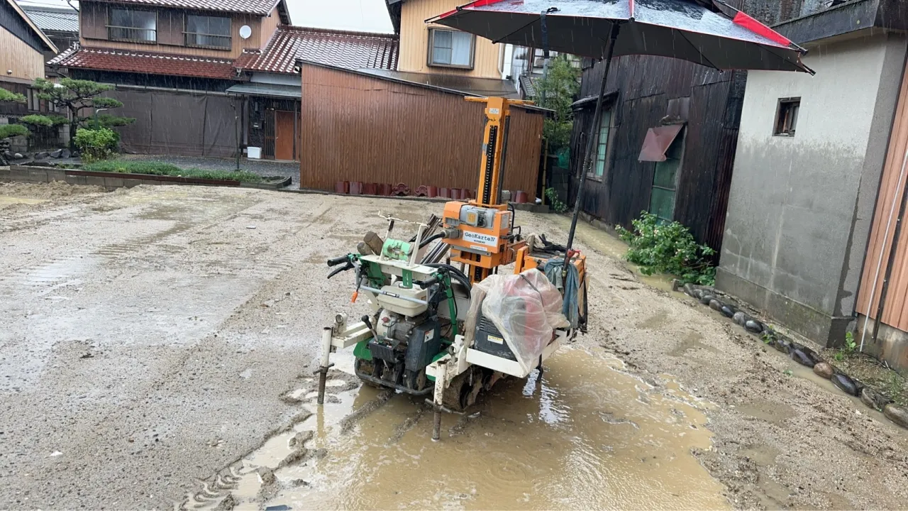本日の地盤調査