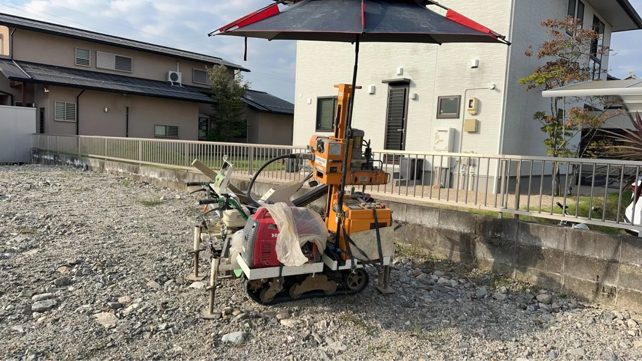 本日の地盤調査